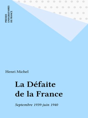 cover image of La Défaite de la France